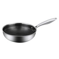 81280103 Сковорода-вок 28*8,6cм нержавеющая сталь, P.L. Proff Cuisine, серия "Honeycombs", индукция, антипригарное покрытие