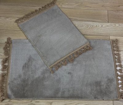 Набор ковриков 60*100 и 40*60см с кисточками, ZALEL, серия "Rabbit", цвет бежевый