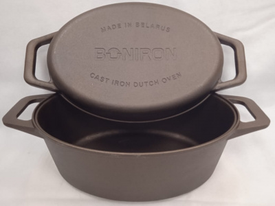 Утятница чугунная 5,5 л, 34*24см, BONIRON, индукция