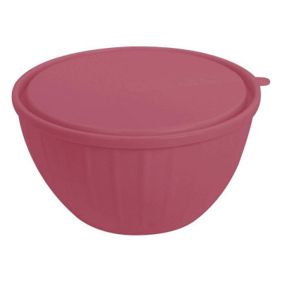 SE186711054 Салатник 2,8л с крышкой, Sugar&Spice, серия, Vanilla, цвет брусника, пищевой пластик