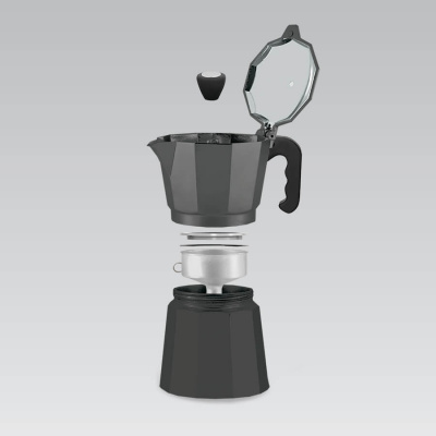 MR-1666-6 Кофеварка гейзерная 300мл "Espresso Moka" алюминий  Maestro