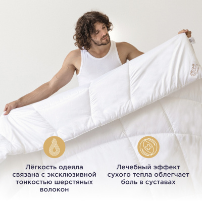 Одеяло летнее 200*220см, Royal wool 