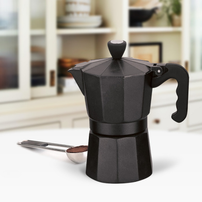 MR-1666-6 Кофеварка гейзерная 300мл "Espresso Moka" алюминий  Maestro